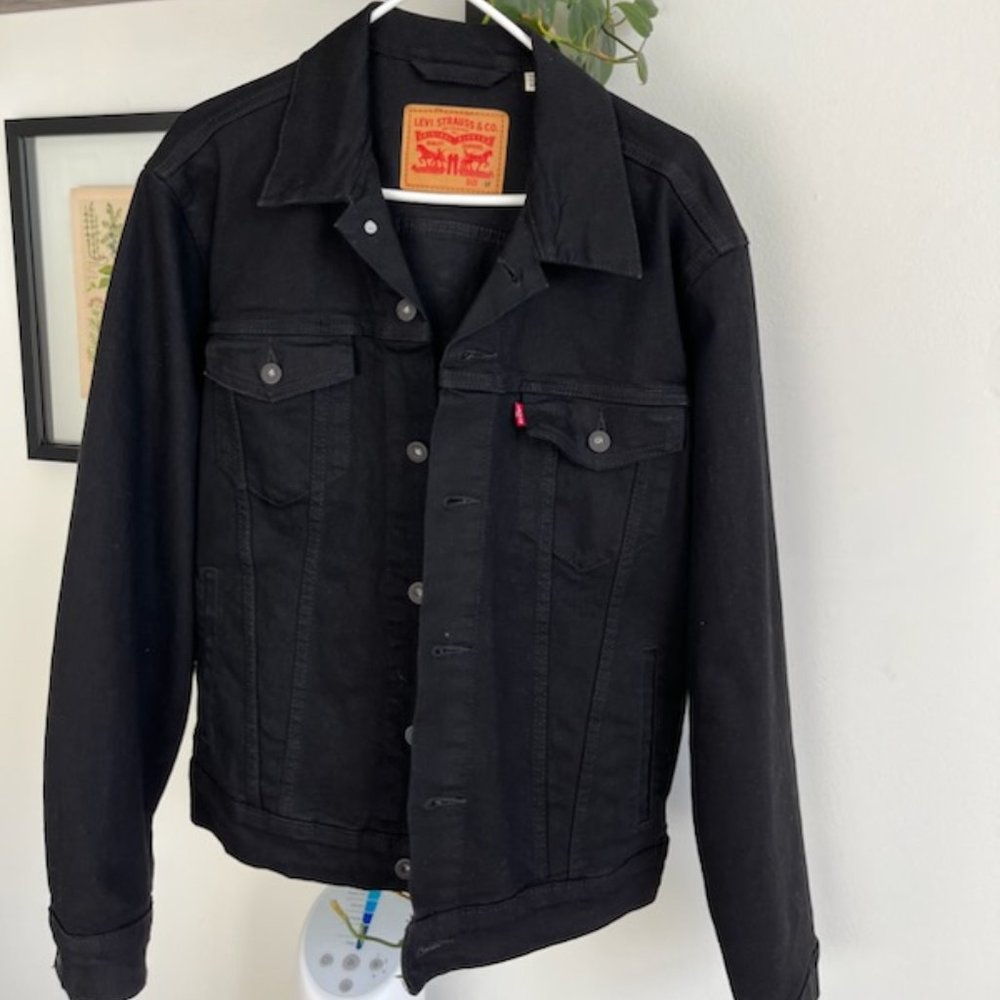 Levi's Premium Trucker Jacket, Black, Men's Size M